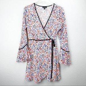 TOPSHOP PLISSE WRAP DRESS